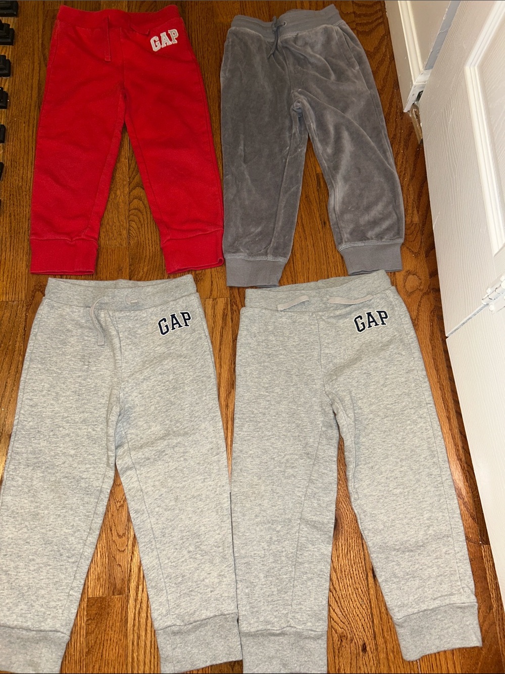 GAP Kids Jogger Pants — Red, Gray